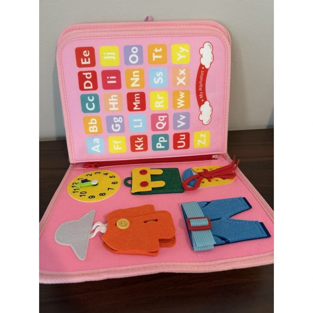 Montessori Busy Book for Toddlers, Quiet Book, Early learning toy w/activities